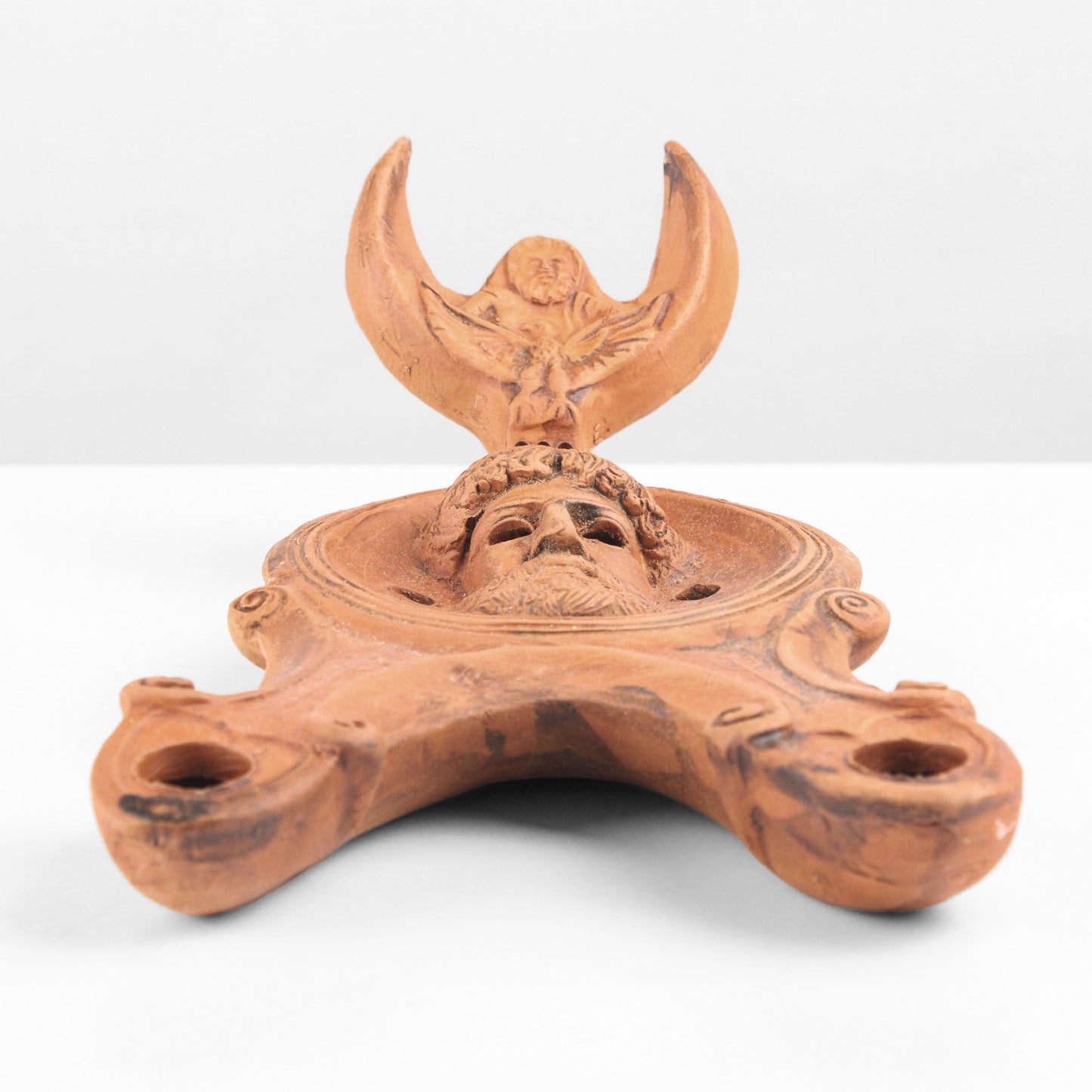 Ancient Oil Lamp with Neptune