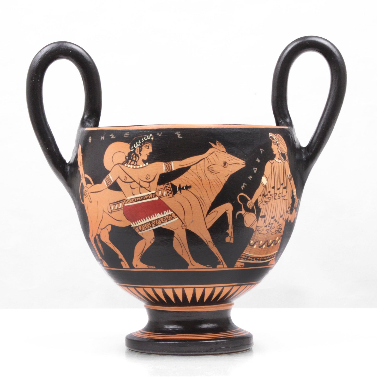 Ancient Greek Red-Figure Kantharos Vase