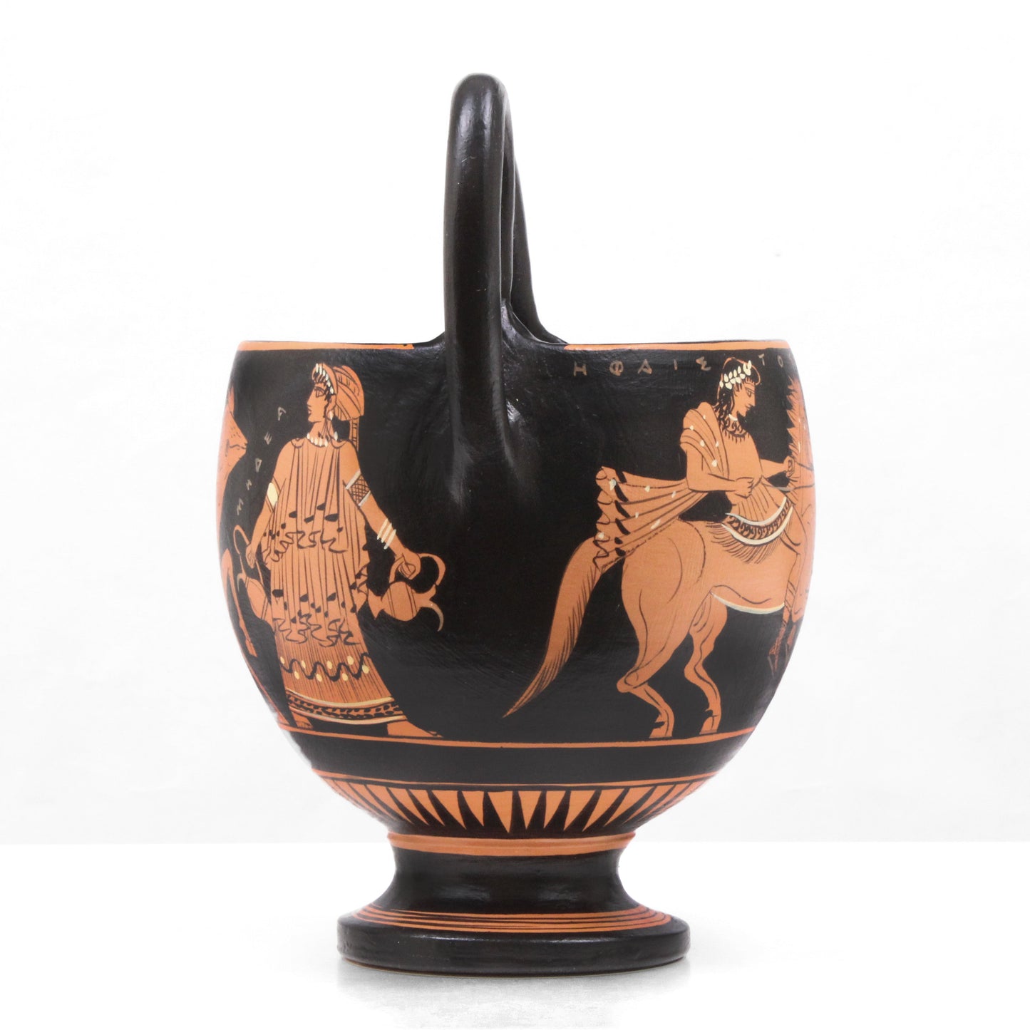 Ancient Greek Red-Figure Kantharos Vase