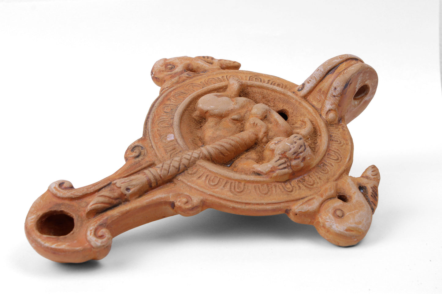 Ancient Oil Lamp with Eros