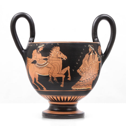Ancient Greek Red-Figure Kantharos Vase