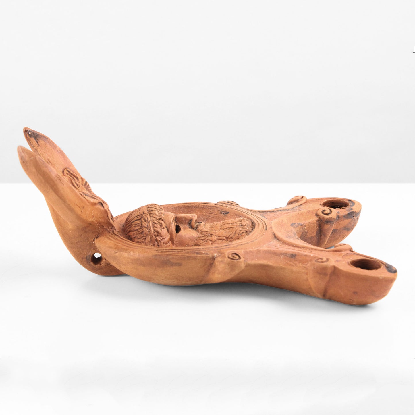 Ancient Oil Lamp with Neptune