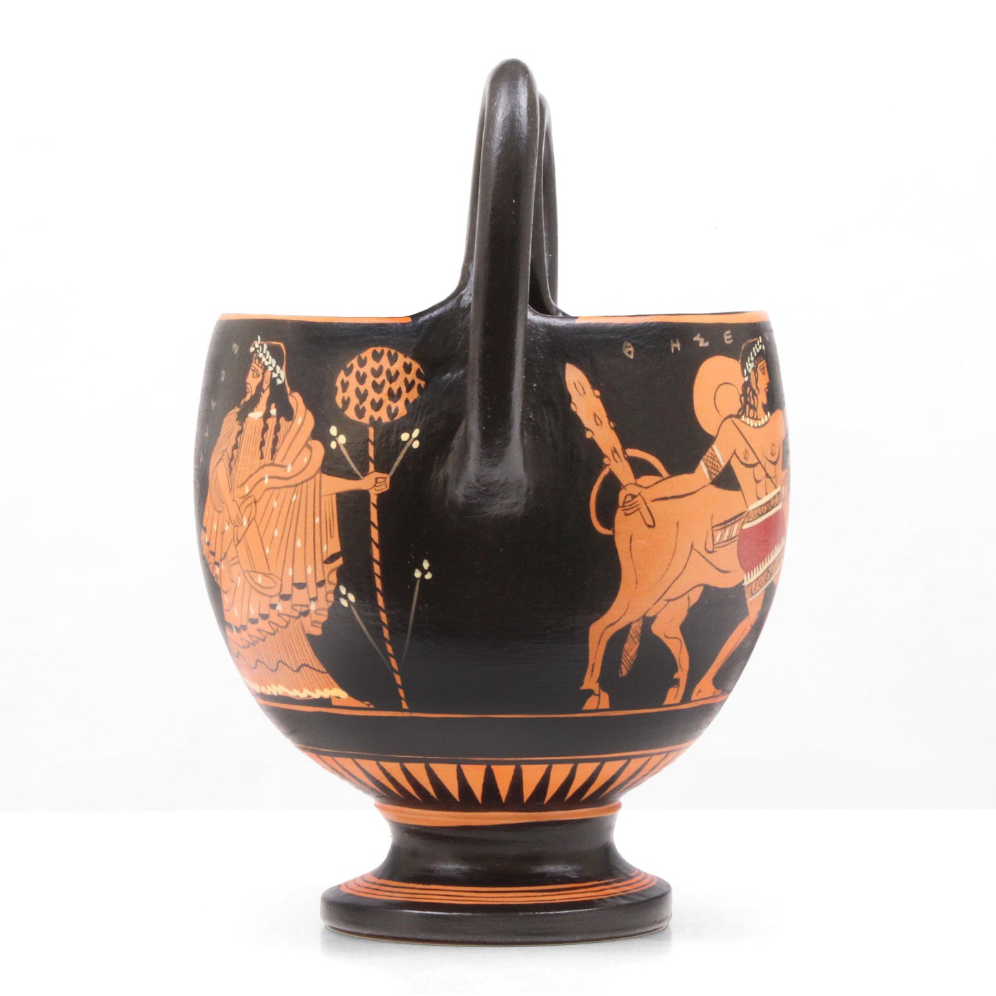 Ancient Greek Red-Figure Kantharos Vase