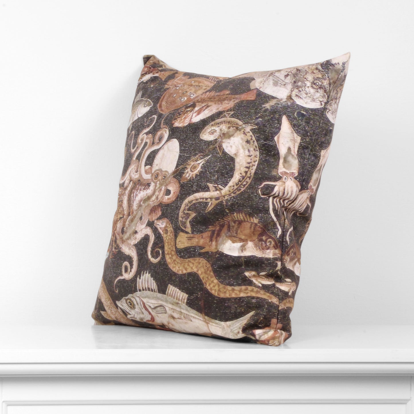 Ancient Octopus Mosaic Pompenian Cushion Cover
