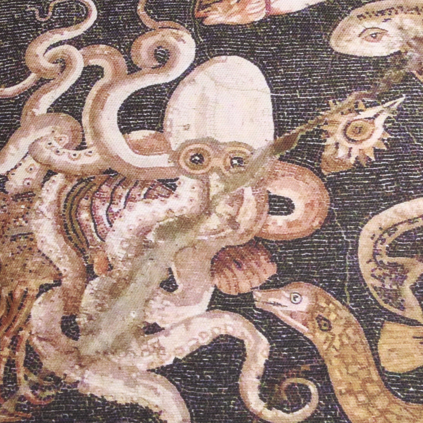 Ancient Octopus Mosaic Pompenian Cushion Cover