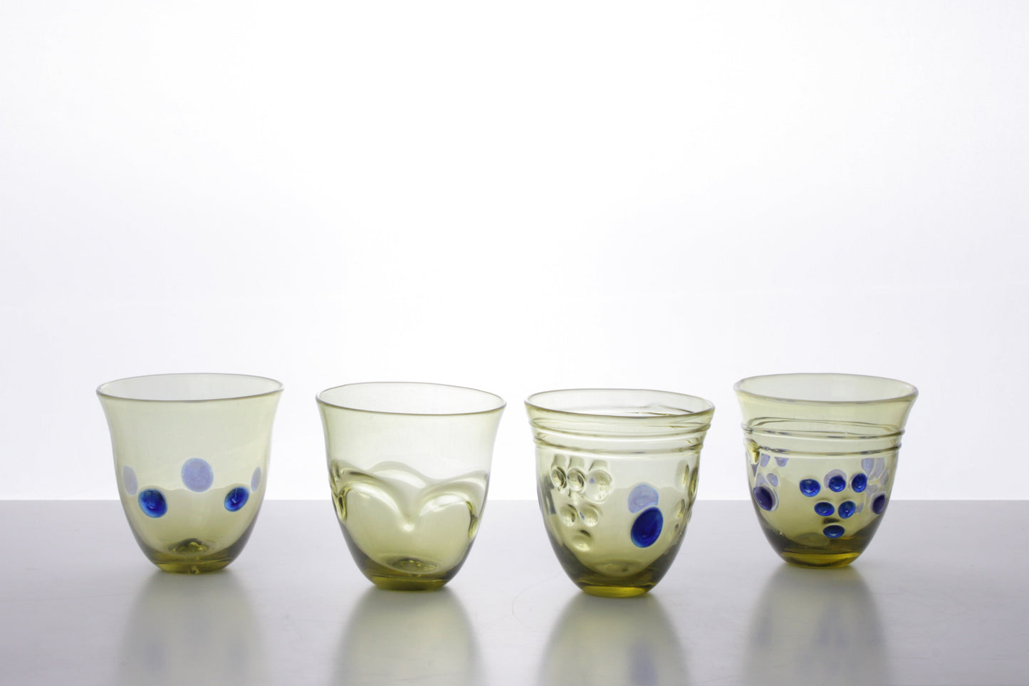 Ancient Roman Glass Cup with Wave Relief (Small) in Pair