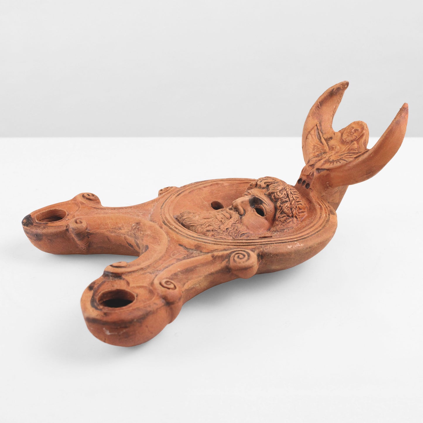 Ancient Oil Lamp with Neptune
