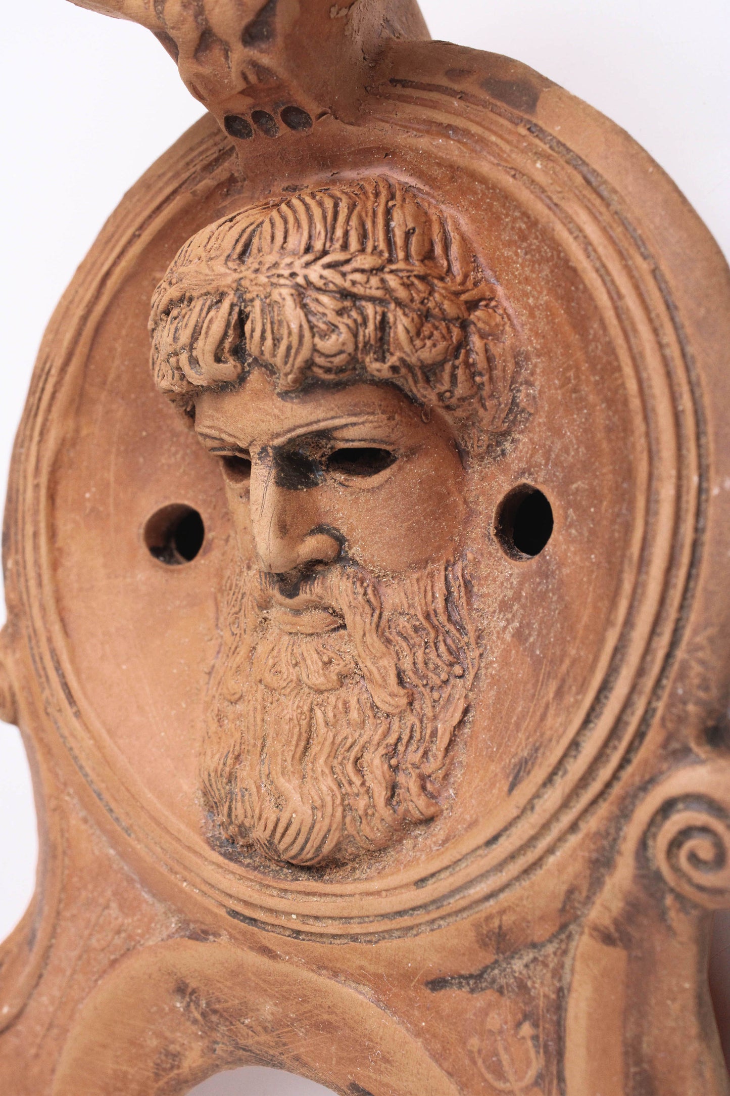 Ancient Oil Lamp with Neptune