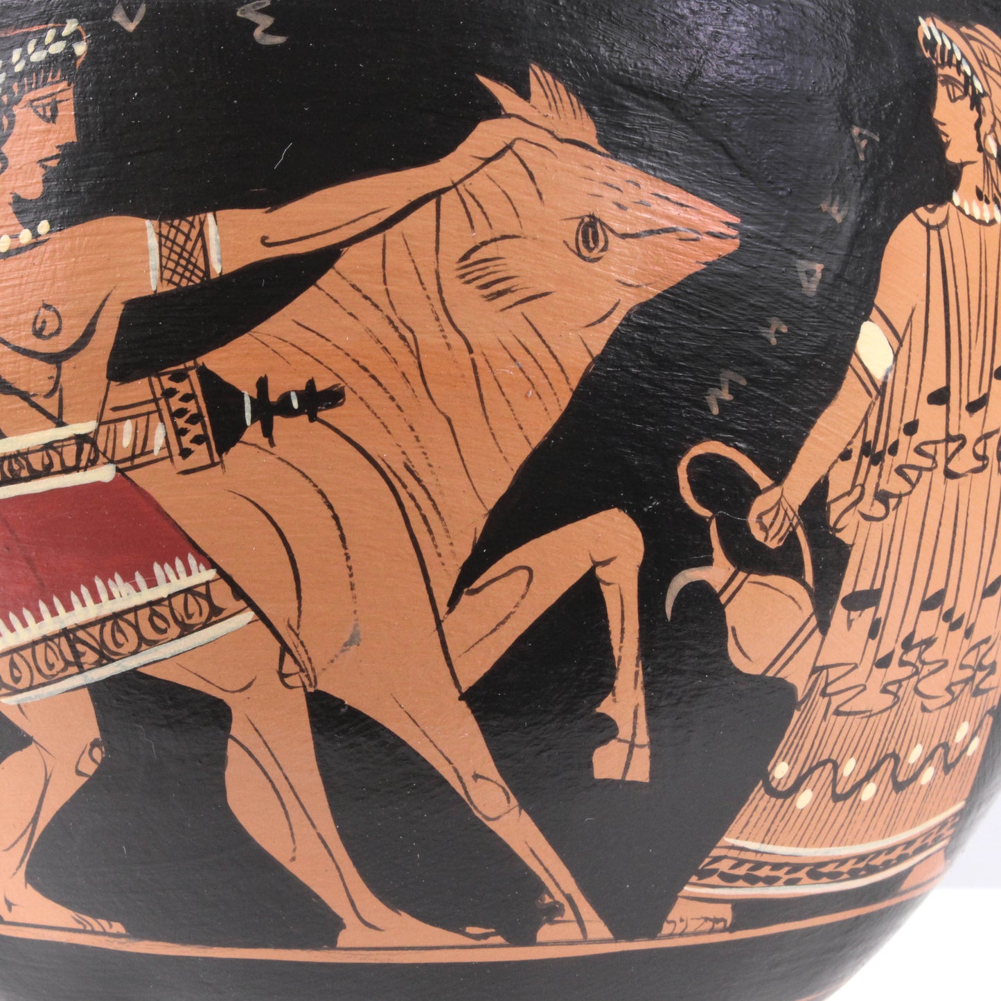 Ancient Greek Red-Figure Kantharos Vase