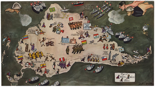 1938 South America Under The Axis or the Heil with the Monroe Doctrine