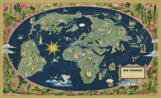 1967 Air France - Le Plus Grande Reseau du Monde