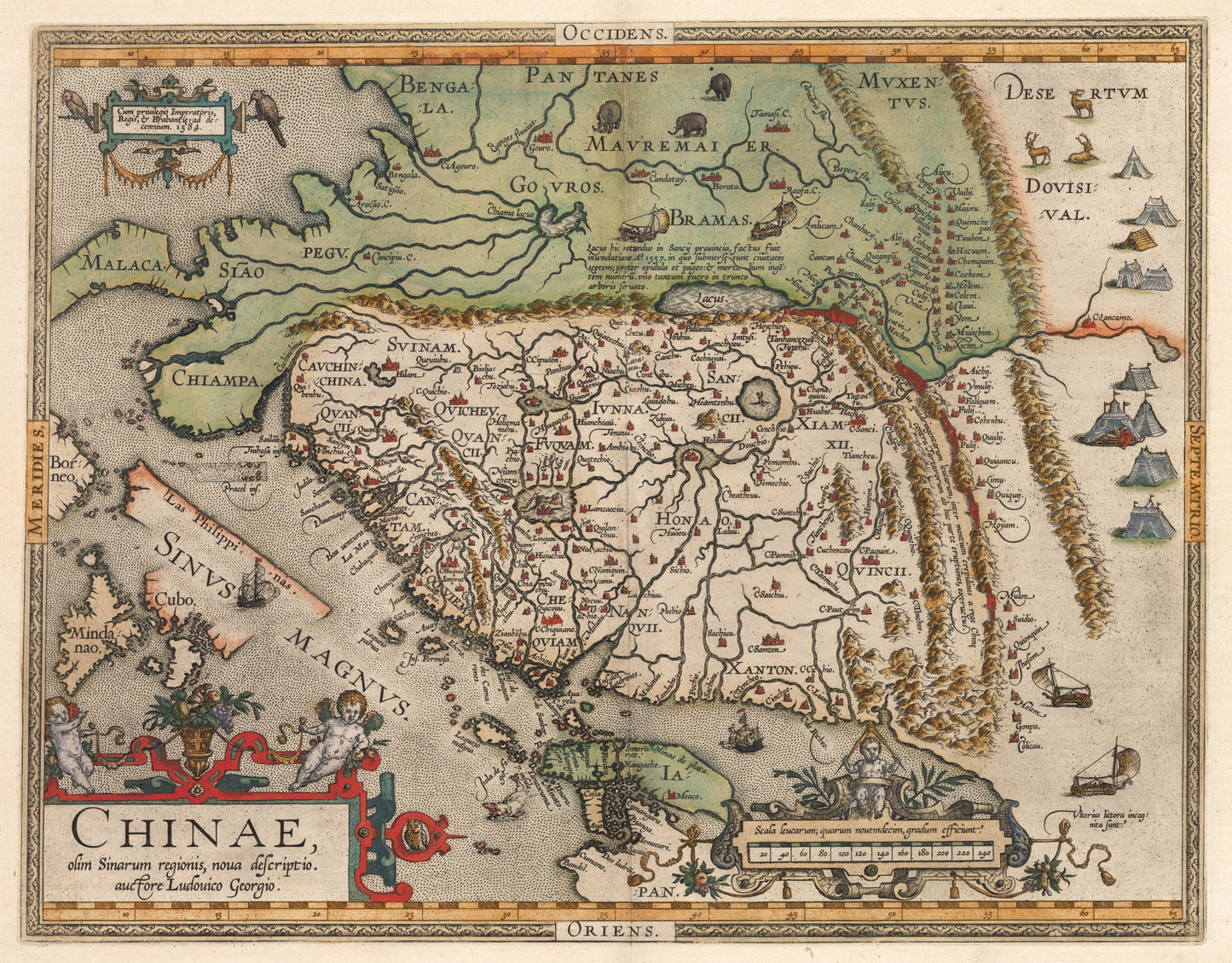 1588 Chinae, olim Sinarum regionis nova descriptio auctore Ludovico Georgio.
