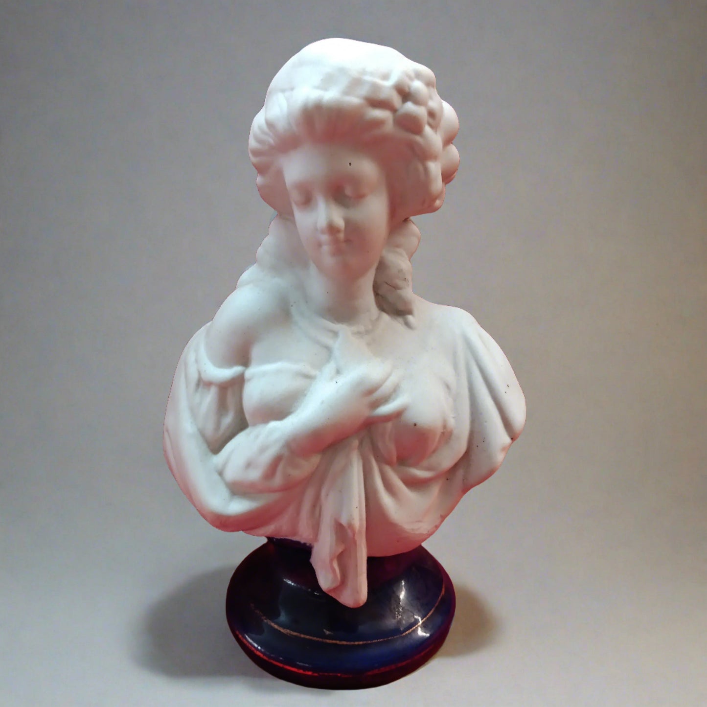 19 Century Styled Woman Bust Porcelain Statue