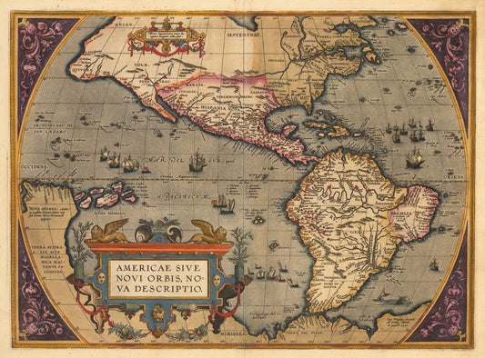 1598 Americae sive Novi Orbis, Nova Descriptio
