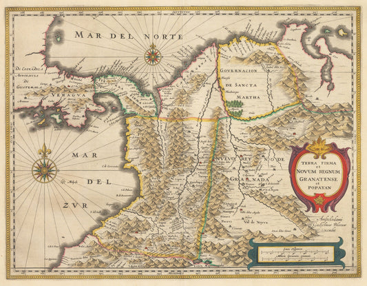1630 Terra Firma et Novum Regnum Granatese et Popayan