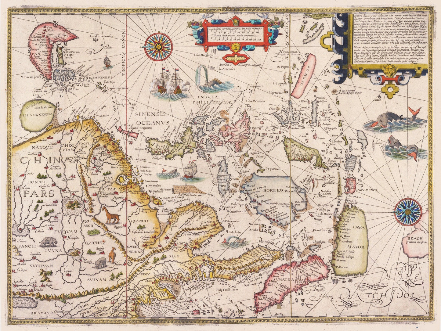 1596 Exacta & Accurata Delineatio cum Orarum Maritimarum...