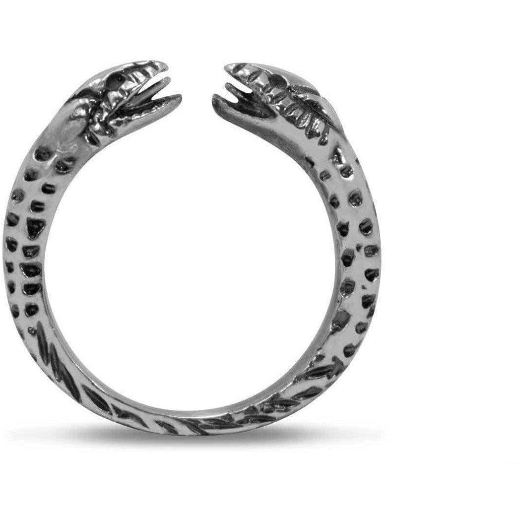 Anello in bronzo con serpente a due teste