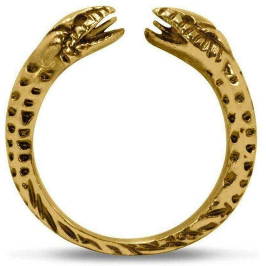 Anello in bronzo con serpente a due teste