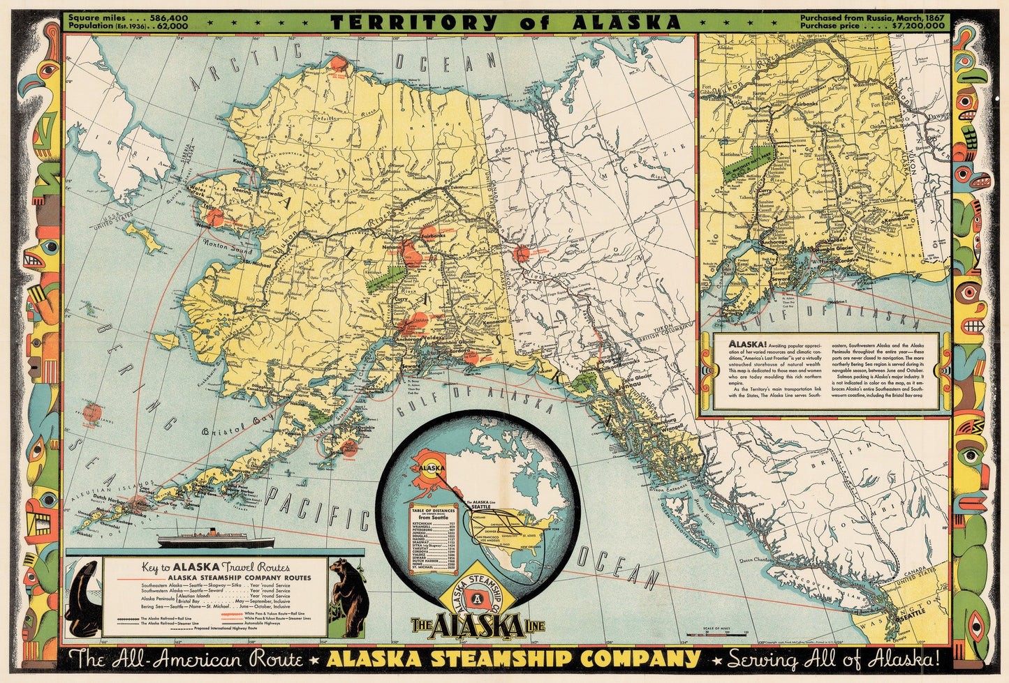 1936 The Alaska Line: Alaska Steamship Co.
