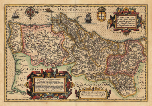 1623 Portugalliae que olim Lusitania, Novissima et Exactissima Descriptio...
