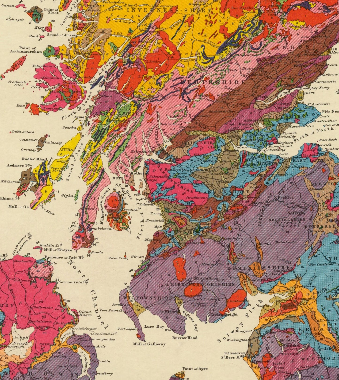 Geological Map of the British Islands Map