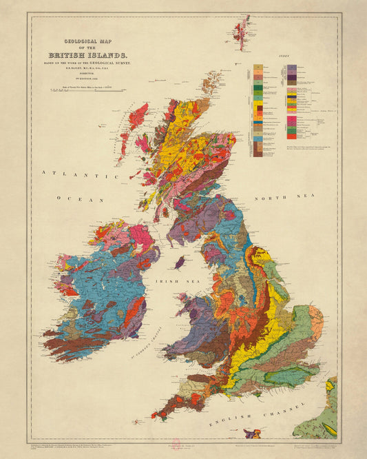 Geological Map of the British Islands Map
